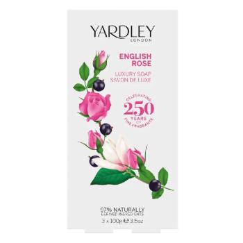 【美國 Yardley London】滋潤香皂-英國玫瑰(100g*3/組)*6