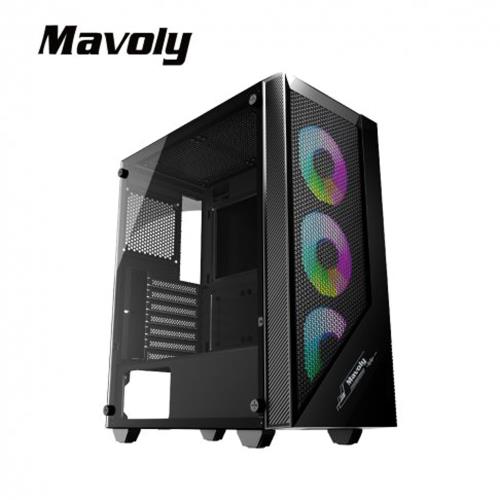【Mavoly 松聖】3070 RGB電腦機殼｜炫光設計｜超大散熱空間設計