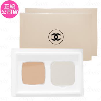 CHANEL 香奈兒 珍珠光感輕透防護粉餅SPF25 PA+++(精巧版)(#B10)*2(公司貨)