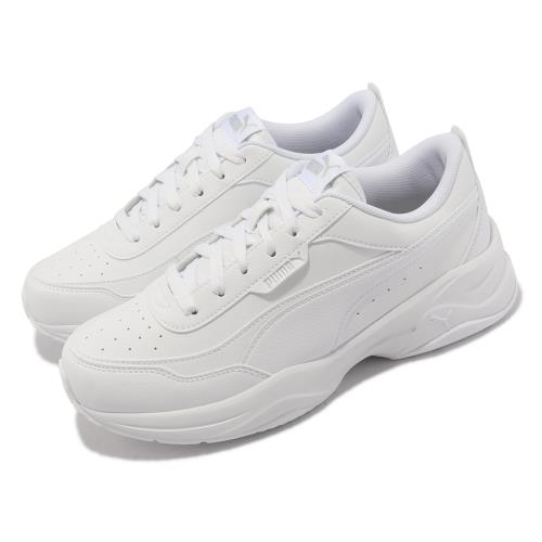 Puma 休閒鞋 Cilia Mode 女鞋 白 銀標 增高 厚底 低筒 皮革 基本款 老爹鞋 37112502