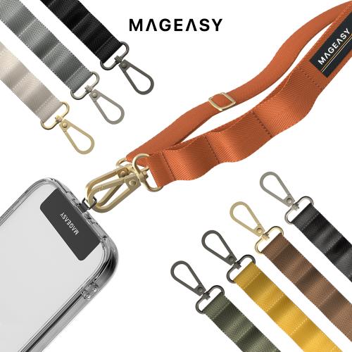 MAGEASY iPhone/安卓 手機掛繩掛片組 Strap 20mm(手機掛繩+掛繩夾片)