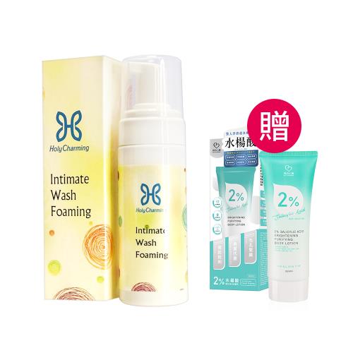 Holy Charming私密淨味防護慕斯150ml*1【贈】我的心機 2%水楊酸補水淨白身體乳200ml*1