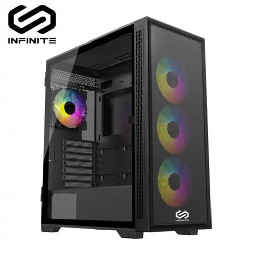 【Mavoly 松聖】INFINITE LITE L370 玻璃透側 ATX電腦機殼｜黑白雙色