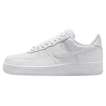 Nike 休閒鞋 男鞋 Air Force 1 07 LX 鱷魚紋 編織感 白藍紅【運動世界】HF2893-100