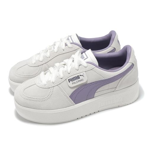 Puma 休閒鞋 Palermo Elevata Goddess Wns 女鞋 灰 紫 麂皮 復古 鬆糕鞋 40160201