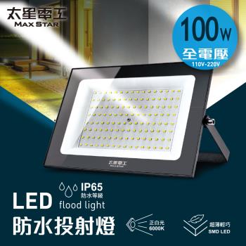 太星電工 100WLED防水投射燈/全電壓/白光 WDA30100