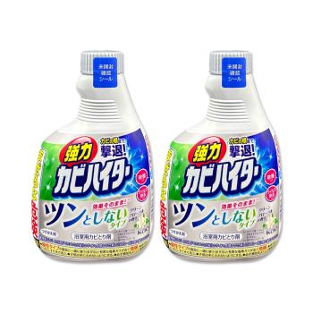 (2瓶超值組)日本KAO花王-浴室免刷洗強力除黴鹼性泡沫清潔劑補充瓶360ml/瓶-溫和花香(廁所洗滌劑替換瓶,衛浴磁磚縫除垢噴霧,蓮蓬頭軟管條防黴)