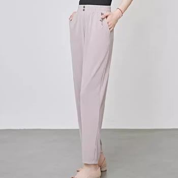 【LANNI 藍尼】★冰絲垂感寬鬆修身褲 (女裝/褲子/長褲/短褲/九分褲)