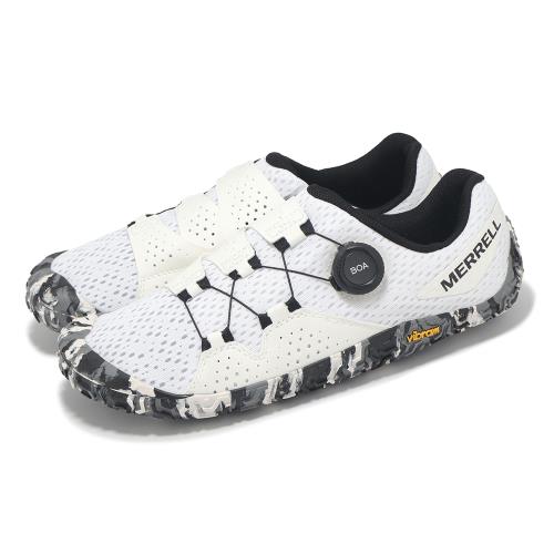 Merrell 戶外鞋 Vapor Glove 6 BOA 男鞋 白 黑 旋鈕 黃金大底 赤足訓練鞋 溯溪鞋 ML068451