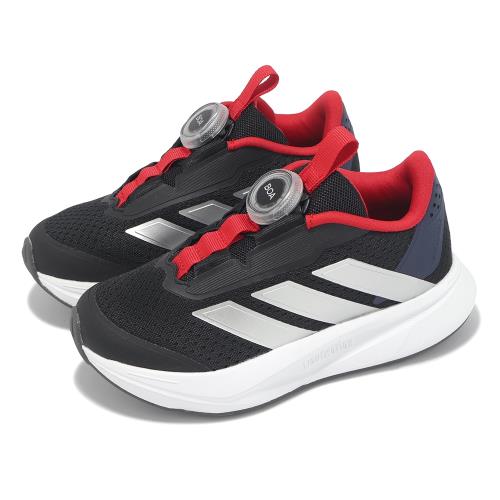 adidas 童鞋 Duramo SL BOA K 中童 黑 銀 紅 運動鞋 旋鈕 愛迪達 IH3603