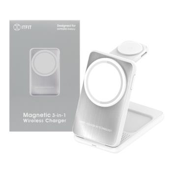 Samsung 三星原廠 ITFIT 三合一磁吸無線充電座 - 內附 60W USB-C 快充線 (ITPW32)