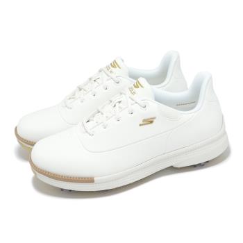 Skechers 高爾夫球鞋 Go Golf Jasmine 2 女鞋 白 金 防水鞋面 皮革 抓地 運動鞋 123127WGD
