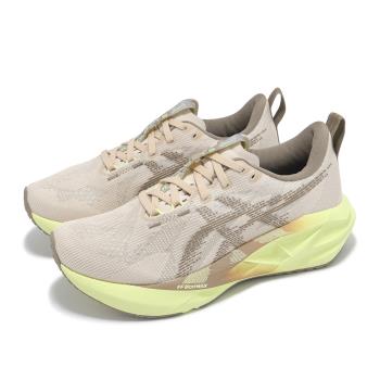 Asics 慢跑鞋 Novablast 5 女鞋 米白 黃 NAGINO 厚底 彈力 輕量 運動鞋 亞瑟士 1012B765250