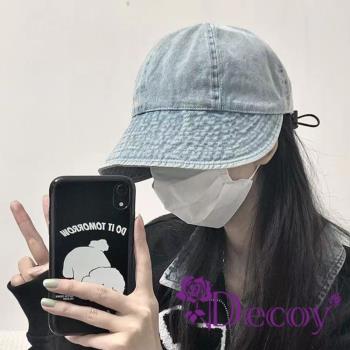 Decoy 百搭牛仔 大帽簷防曬束口鴨舌棒球帽/淺藍