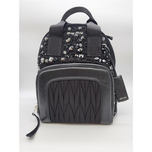 【二手精品 9.8成新】二手奢侈品謬謬限量款雙肩背包 編號159