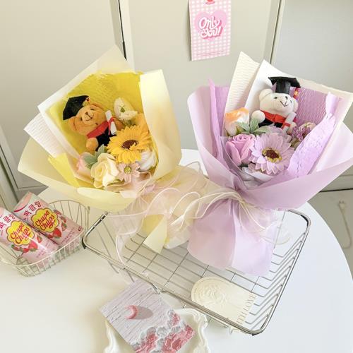 【台灣現貨】  畢業花束 畢業禮物 畢業熊花束 小熊花束 向日葵 太陽花(教師節禮物)
