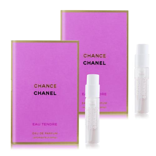 CHANEL 香奈兒 CHANCE 粉紅甜蜜淡香精(1.5ml)X2-國際航空版