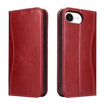 Fierre Shann 新西槍系列 iPhone 16e (6.1吋) 錢包式 磁吸側掀 手工真皮皮套 立架 插卡 手機皮套保護殼