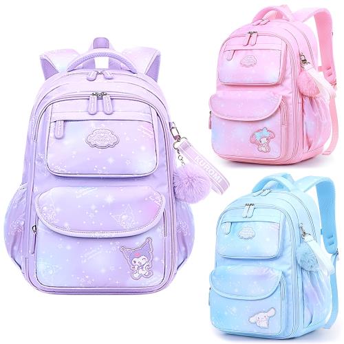 【優貝選】三麗鷗 酷洛米/美樂蒂/大耳狗 漸層渲染滿版印花 多夾層/護脊/防潑水 小學生書包3-6年級適用