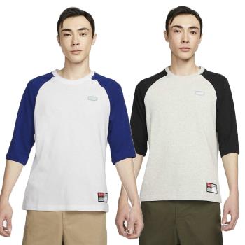 【下殺】Nike 短袖上衣 男裝 七分袖 大尺寸 純棉 白藍/灰黑【運動世界】DQ6285-100/DQ6285-050