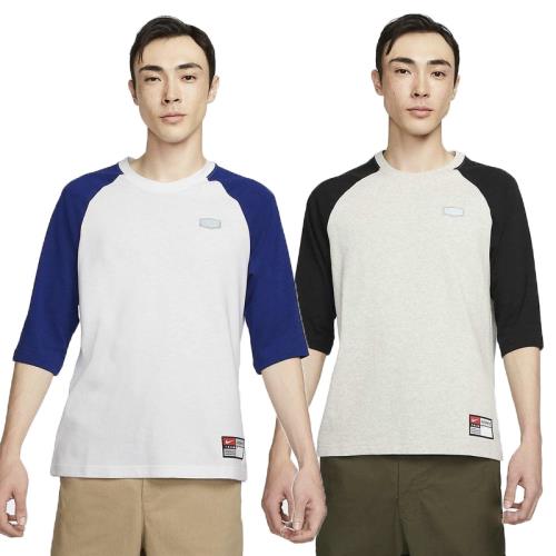 【下殺】Nike 短袖上衣 男裝 七分袖 大尺寸 純棉 白藍/灰黑【運動世界】DQ6285-100/DQ6285-050