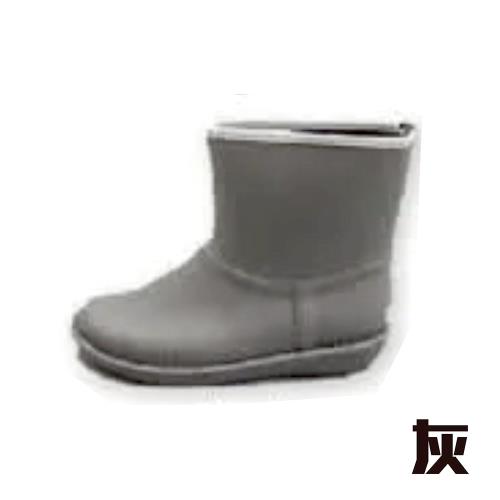 【Charming】日本製 時尚造型【個性雪靴雨鞋】-灰色-712