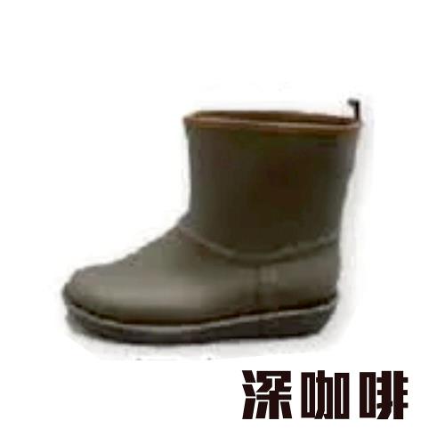 【Charming】日本製 時尚造型【個性雪靴雨鞋】-深咖啡色-712