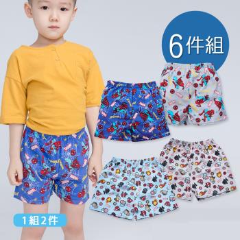 【ONEDER】迪士尼 蜘蛛人男童純棉四角內褲 童內褲 S/M/L/XL-6件(ML-CU006~ML-CU007)
