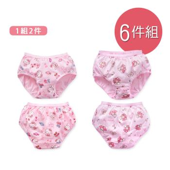 【ONEDER】凱蒂貓 美樂蒂 純棉三角內褲 童內褲 S/M/L/XL-6件(KT-CG004.MM-CG003)