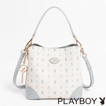 PLAYBOY - 水桶包附長短背帶 Blissful系列 - 藍色