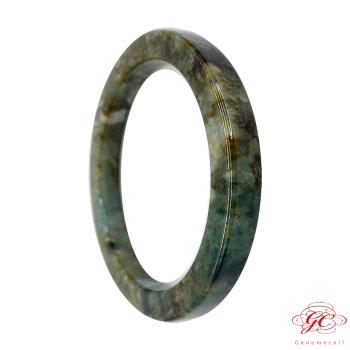 【肌容雪】緬甸天然A貨翡翠古色多彩翡翠手鐲 編號611 (鐲寬57.3mm #18.5號)