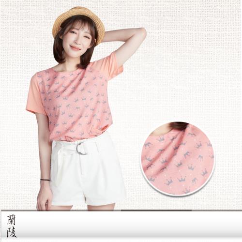 蘭陵親膚棉質雪紡假二件上衣