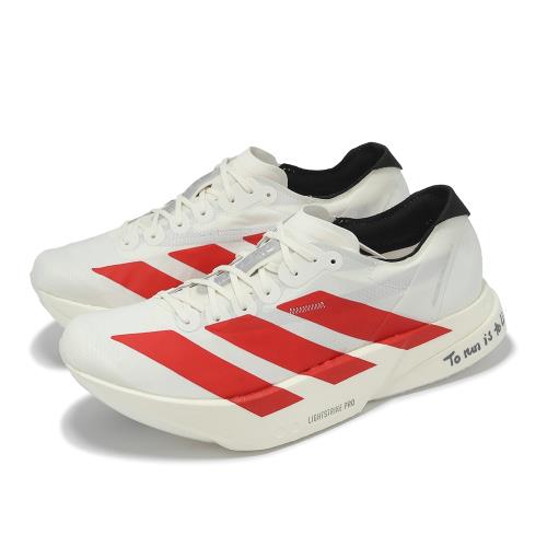 adidas 競速跑鞋 Adizero Adios Pro 4 M 男鞋 女鞋 白 紅 緩震 運動鞋 愛迪達 JR6363