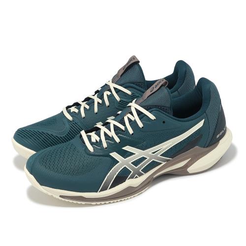 Asics 網球鞋 Solution Speed FF 3 男鞋 綠 米白 法網 回彈 穩定 運動鞋 亞瑟士 1041A438300