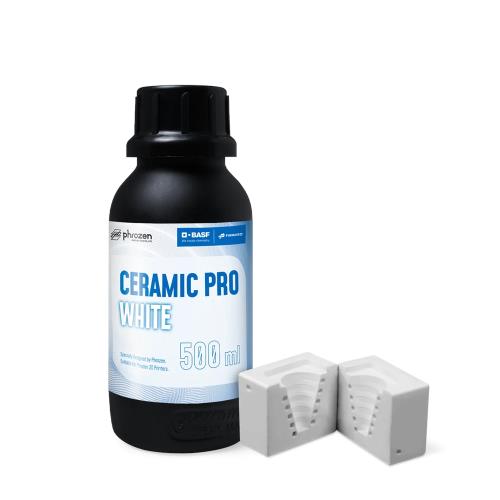 Phrozen 工程剛性陶瓷白 Pro 樹脂 (500ml裝) 極高剛性與耐熱性，低黏度，易於列印