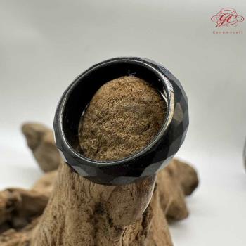 【肌容雪】天然緬甸A貨墨翡翠戒指 編號617