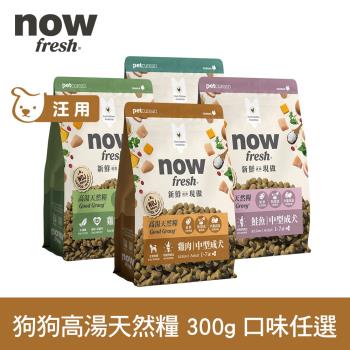 now 雞肉/鮭魚 狗狗高湯天然糧 小型犬/中型犬配方 300克(100克3包替代出貨) (乾濕兩吃 火雞高湯 犬糧 狗糧 WDJ)