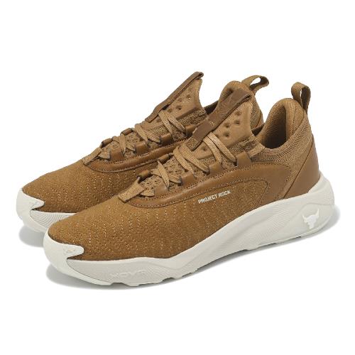 Under Armour 訓練鞋 Project Rock 7 LUXE 男鞋 棕 米白 麂皮 緩震 穩定 運動鞋 UA 3027666200