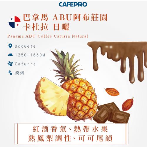 CAFEPRO巴拿馬 ABU阿布莊園 卡杜拉 500公克 (日曬 )(咖啡生豆)(二次篩選)