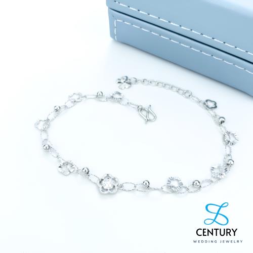【世紀白金】Pt950鉑金手鍊 白金碎冰小花手鍊