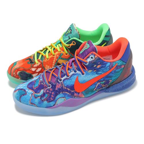 Nike 籃球鞋 Kobe 8 VIII GS 大童 女鞋 What The 藍 橘 鴛鴦 FN0266-800