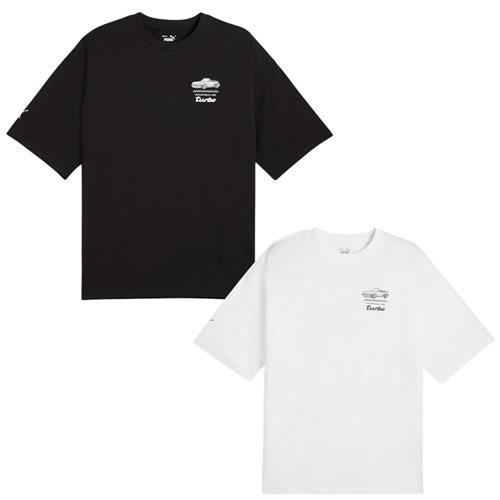 Puma 短袖上衣 男裝 保時捷聯名款 歐規 黑/白【運動世界】63027701/63027705