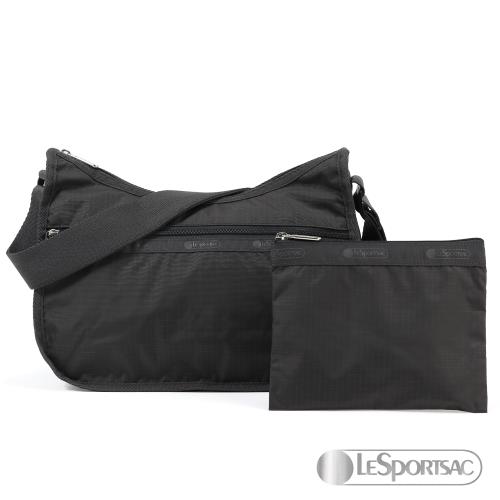 LeSportsac - Standard 側背水餃包/流浪包-附化妝包 (霧灰黑)