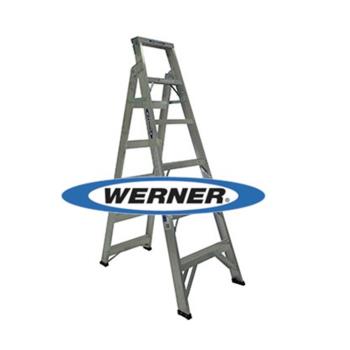 美國Werner穩耐安全鋁梯 鋁合金兩用梯(梯長1.8m) 梯子 直梯 /組 DP366AZ（確認訂購後無法退換貨）