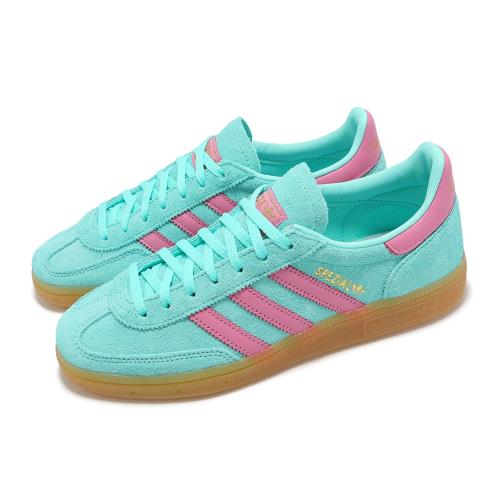 adidas 休閒鞋 Handball Spezial W 女鞋 水藍 粉紅 德訓鞋 麂皮 復古 愛迪達 JS4084