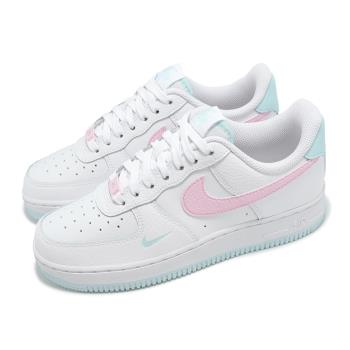 Nike 休閒鞋 Wmns Air Force 1 07 女鞋 白 粉紅 藍 AF1 荔枝皮 IH0640-161