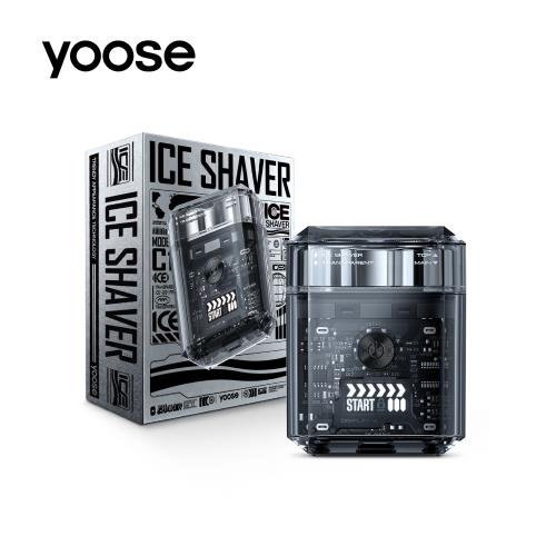 【yoose】ICE 全透明隨身電動刮鬍刀 - 透明灰