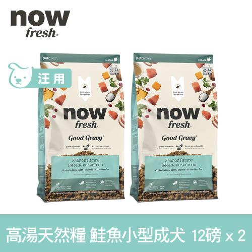 now 鮭魚 狗狗高湯天然糧 小型犬配方 12磅 兩件組 (乾濕兩吃 火雞高湯 犬糧 狗糧 WDJ 四葉草顆粒)