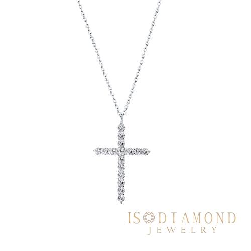 【ID】滿鑽鑽石項鍊 十字架 (培育鑽石)