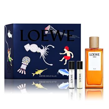 LOEWE 羅威 SOLO ELLA 獨奏宣言女性香氛禮盒-淡香精100ML+隨身瓶10ML+馬德裡奇蹟天光淡香水 10ML